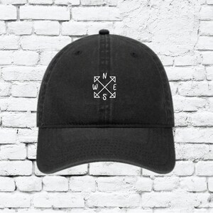 Compass Baseball Hat Explore Hiking Camping Unstructured Dad Hat Strap back Cap