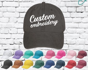 Gorra de béisbol ajustable con bordado personalizado para papá, opciones de color LP101 Adams Optimum Pigment Dyed