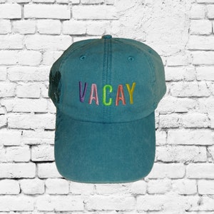 Vacay Dad Hat with Beach Chairs Resort Vacation 6 Panel Low Profile Twill Superior Washed Cotton Girls Baseball Cap Summer Beach Party