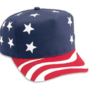 Custom American Flag 5 Panel Hat Baseball Cap Embroidery Your Custom Print