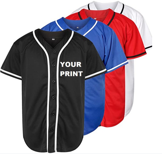 Camiseta de béisbol personalizada para hombre, con botones, camiseta  deportiva personalizada, con nombre, número de nombre, regalos para mujeres