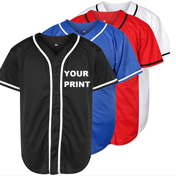 Baseball Button up Shirt Etsy