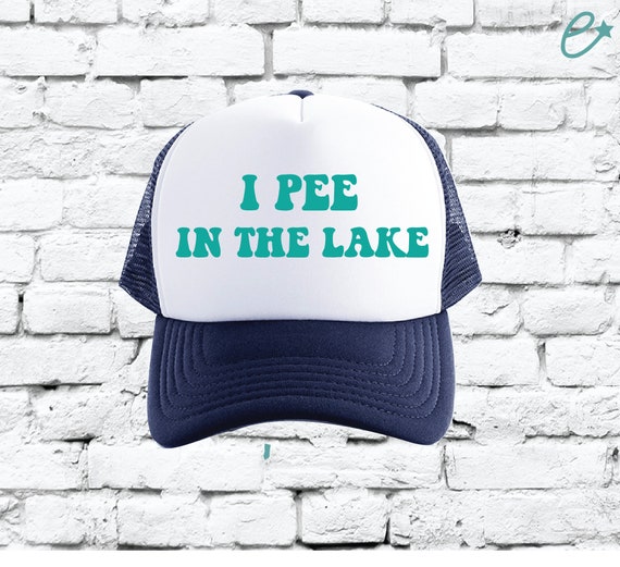 I Pee in the Lake Trucker Hats Funny Mesh Back River Boating Party Hats Etsy Israel