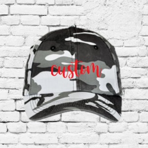 Custom Embroidery Grey White Camo Snapback Camoflauge Hunting Brim Hat Cap Green Camo Hat Dad Baseball