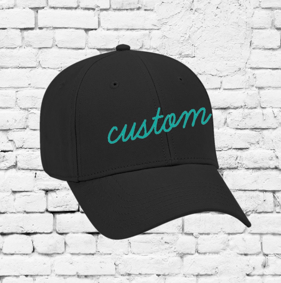 Custom Embroidery Structured Hat Baseball Cap Rounded Curve