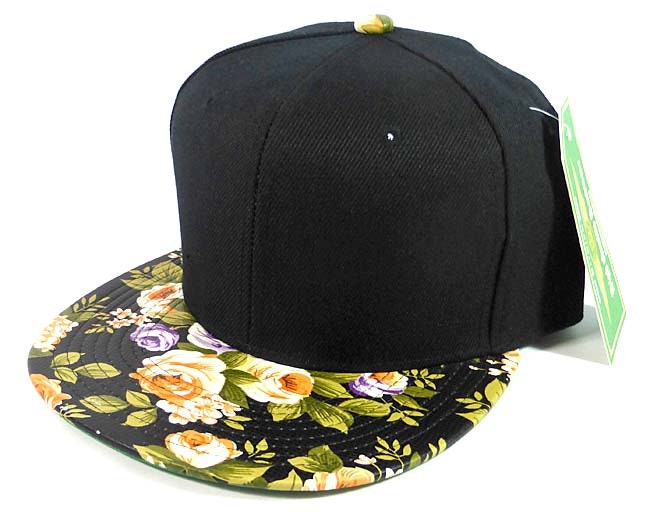 Peach Floral Embroidered SnapBack Hat Embroidered Georgia Peach Hat: Women main image 2