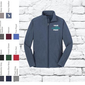 Custom Embroidery Men's Jacket J317 Port Authority Core Soft Shell Jacket
