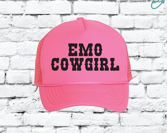 Emo Cowgirl Cowboyhoed Custom Trucker Hat Snapback