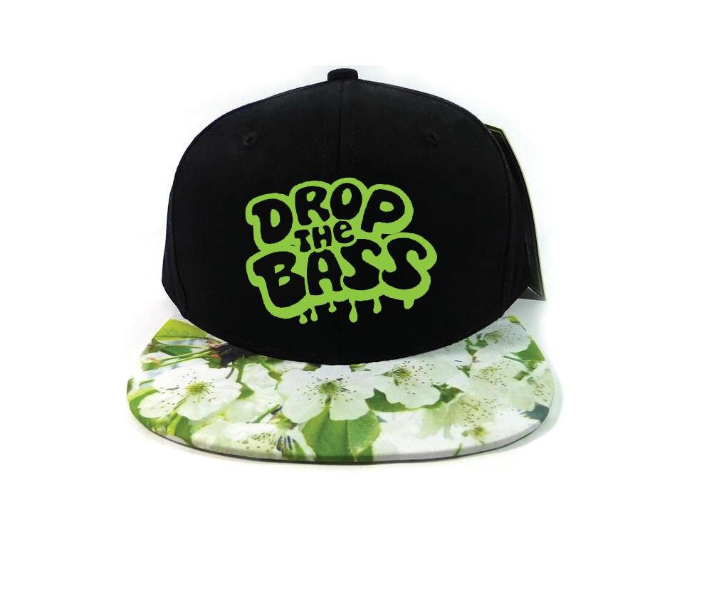 Floral Bass Head Drop the Bass Snapback 