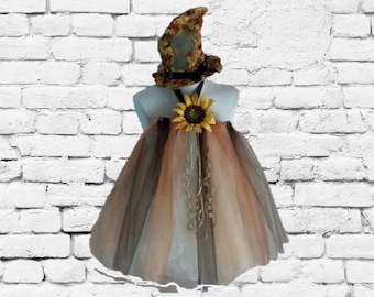 Scarecrow Tutu Dress Halloween Costume for Baby - Girls Scarecrow Costume