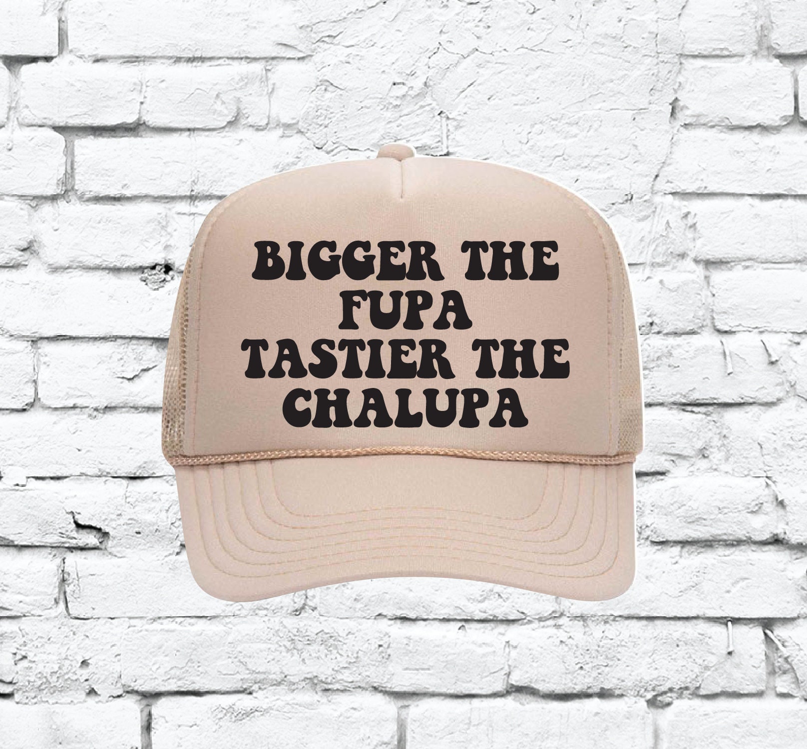 Bigger The FUPA Tastier The Chalupa Hat Vintage Gag Gifts Funny 並行輸入品 Fuuny Quote Bigger The Fupa Tastier The Chalupa Women\u0027s Oversized