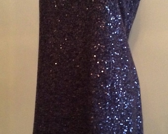 Grey Dress ; Sequin cocktail dress; Metallic Grey/Black/Silver special occasion dress