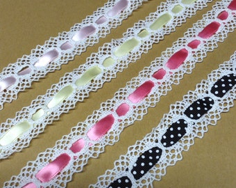 Bridesmaids’ Vintage crochet cotton lace chokers, necklaces, bracelets, headbands. Hippie style  Laces and Ribbons. Handmade