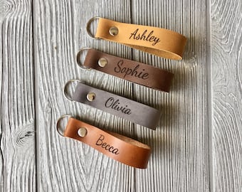 Leather Keychain, mens gift, Personalized leather keychain, Custom Keychain, Leather Gift, Unique Gift, Leather keyring, bridesmaids gift