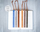 Lee 130周年 ANNIVERSARY BOOK MARK OVERALL Custom Bookmark, Leather Book Mark, Anniversary Gift, Reader