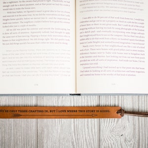 Christmas Gift for him or for her 2023, Custom Leather Bookmark, A Perfect Personalized Christmas gift for someone who loves to read. image 6