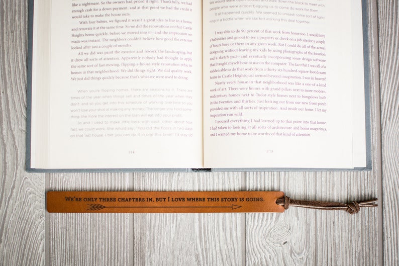 Custom Bookmark, Leather book mark, anniversary gift, Reader gift, gift for him, gift for her, man gift, mens gift, personalized bookmark image 6