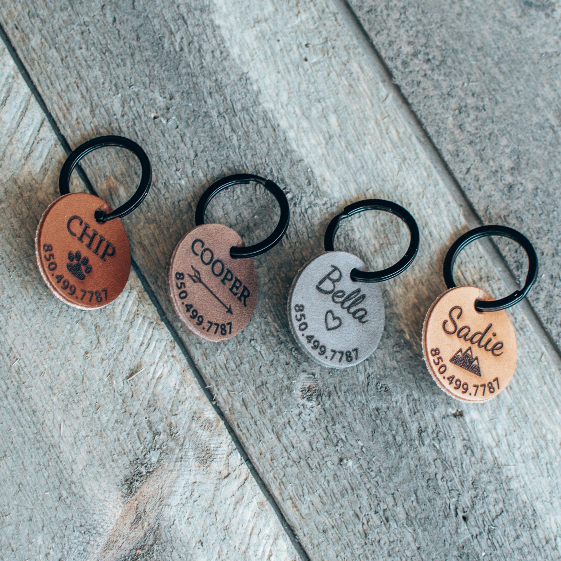 leather dog tag