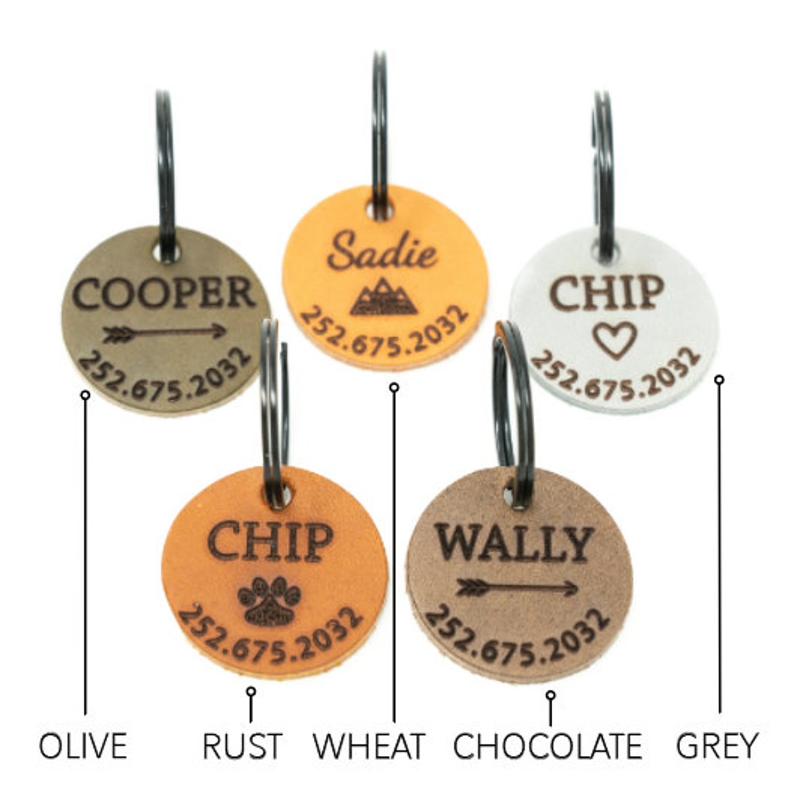 Quiet Dog Tag Leather Dog Tag Personalized Leather Dog Tag Etsy