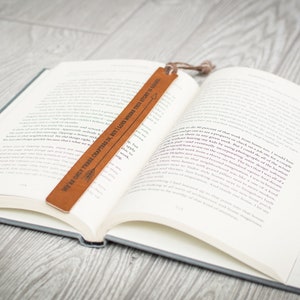 Christmas Gift for him or for her 2023, Custom Leather Bookmark, A Perfect Personalized Christmas gift for someone who loves to read. image 8