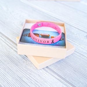 Breast Cancer Survivor Gift, Gift for cancer warrior, gift for cancer someone battling breast cancer, bracelet for breast cancer battle
