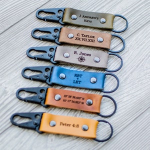 Gifts for Boyfriend, Birthday Gift for Him, Gift for Husband, Leather keychain, Custom Keychain, Gifts for Dad, Groomsmen Gift, Personalized