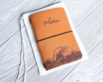 Personalized Gift, Personalized Leather Journal, Personalized notebook, Leather anniversary gift, for him, mens gift, gift for dad, her, mom