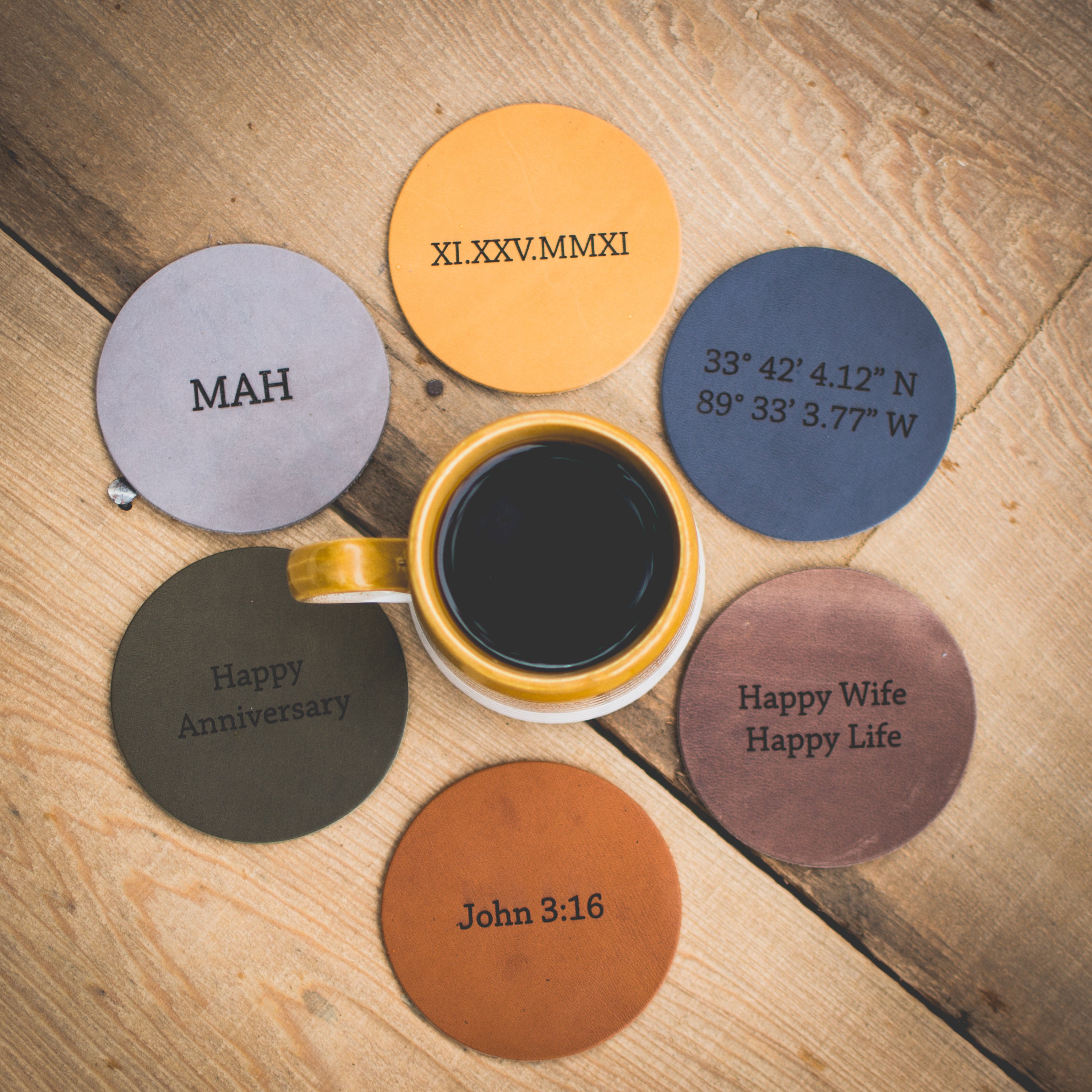 Custom Coasters personalized coasters best mens gift best Etsy
