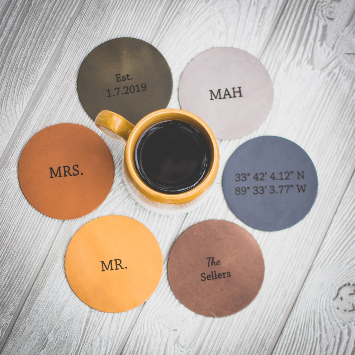 Custom Coasters personalized coasters best mens gift best Etsy