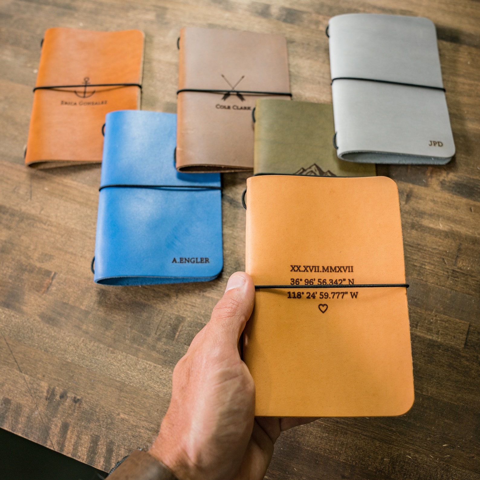 Custom Leather Journal Engraved Journal Monogrammed Journal Etsy