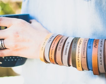 Personalisiertes Lederarmband, personalisierte Geschenke für sie, Bester Freund Geschenke, Damen Lederarmband, Mädchen personalisierte Armband