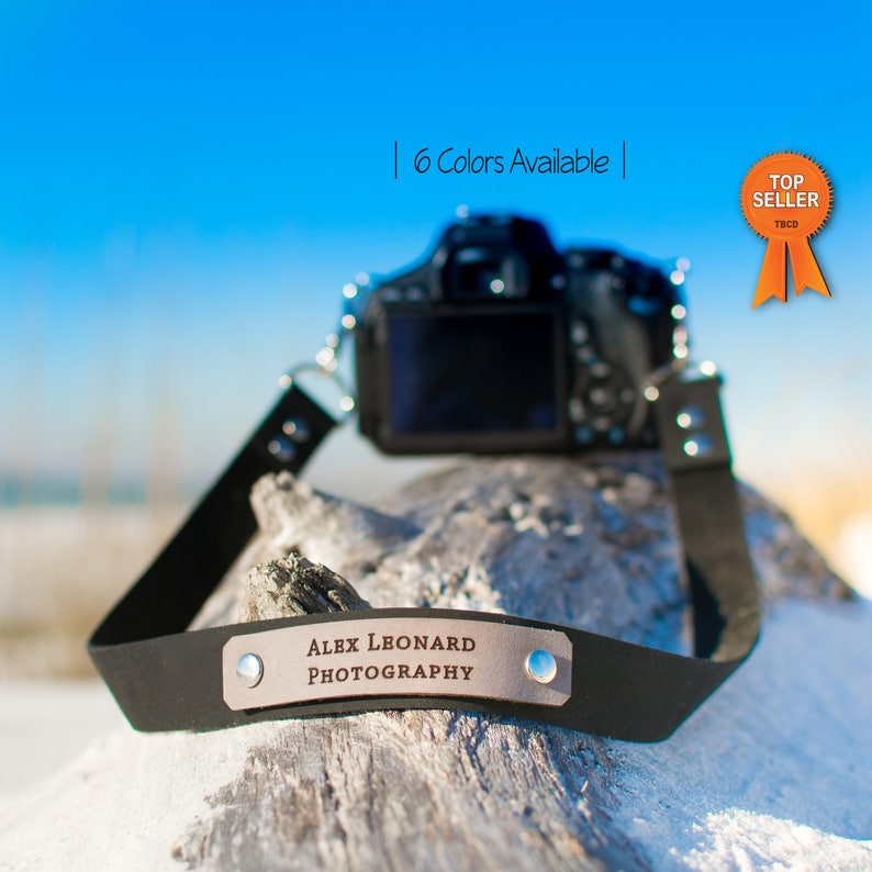 Handmade Leather Camera Strap, Custom Personalized camera strap, Photography Strap, Nikon, Canon, Sony Camera Strap, gift for men, pro strap image 2