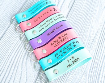 Gepersonaliseerde leren sleutelhanger voor tienerdochter, cadeau voor meisje, cadeau voor nieuwe bestuurder, sleutelhanger nieuwe auto, attent cadeau voor Sweet 16