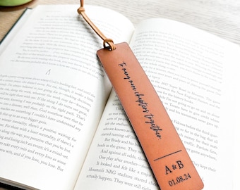 3 year anniversary gift, Anniversary Gift Idea, Third anniversary gift, Personalized Leather Bookmark, Book Lover gift for Him, Gift for Her