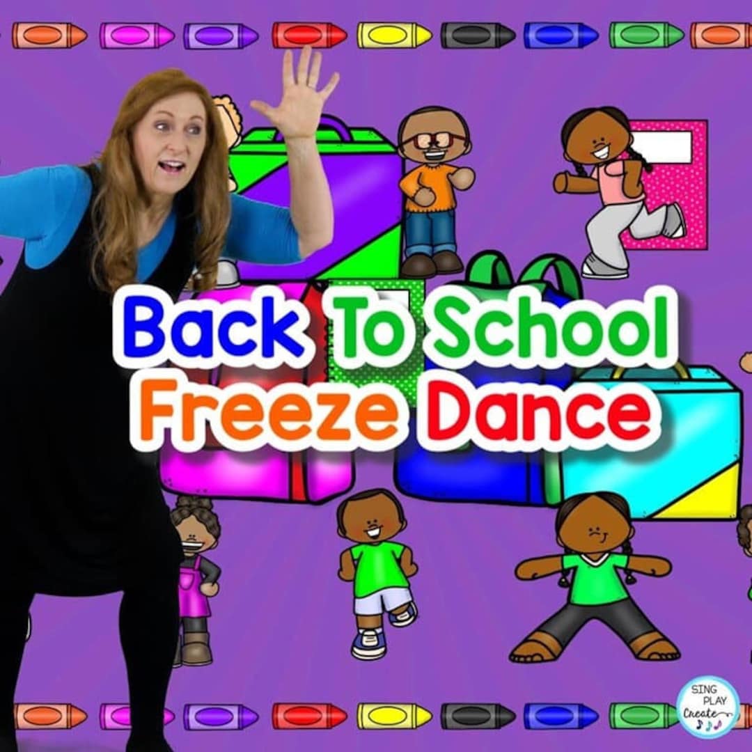 Freeze Dance Activity - Kids Yoga - Posters to hold up by OT for Schools