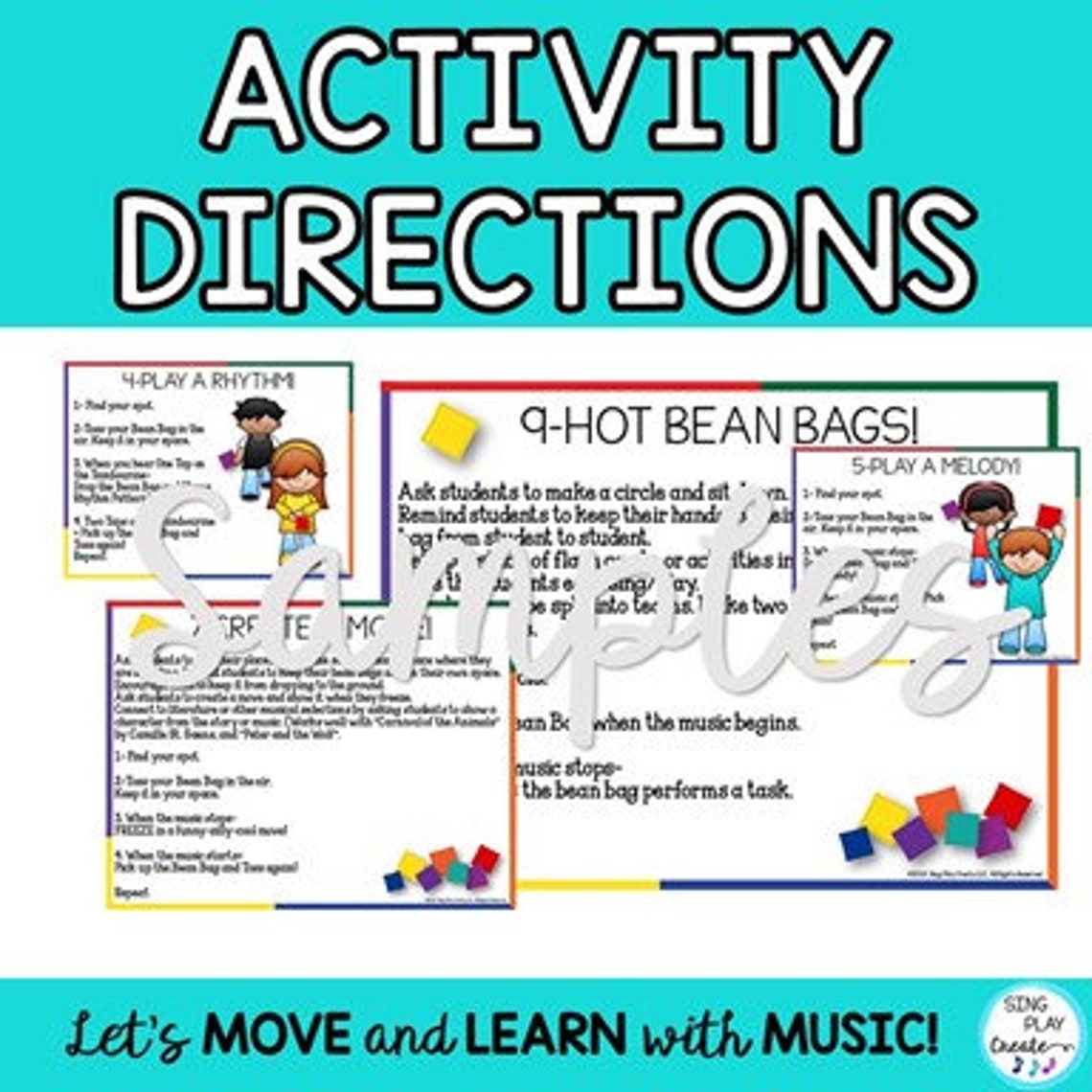 Bean Bag Activities and Games Music, PE, Classroom Community, Bean Bag