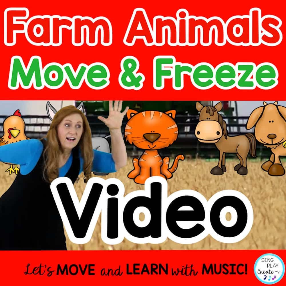 Farm Animal Move and Freeze Dance Brain Break P.E. Exercise -  Portugal