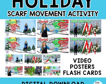 Holiday Scarf Activity, Brain Break, Creative Movement Activity