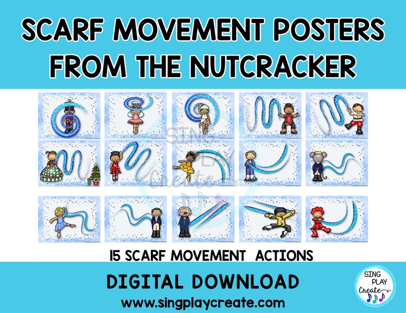 Nutcracker Creative Movement and Scarf Activity Brain Breaks Etsy