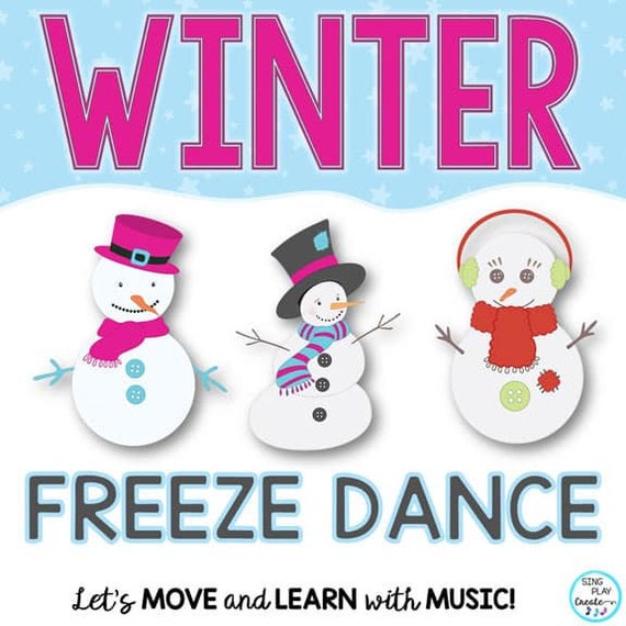 Winter Snowman Freeze Dance Brain Break Exercise (Instant Download) 