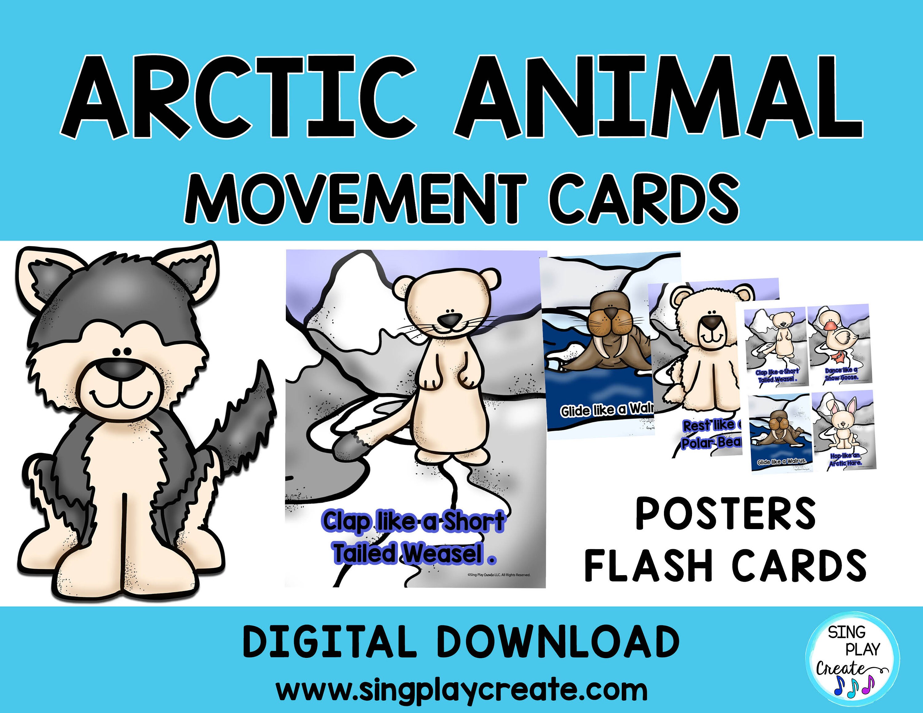 Arctic Animal Movement Task Cards Brain Break Activity - Etsy Australia Arctic Animal Movement Task Cards Brain Break Activity - Etsy Australia
