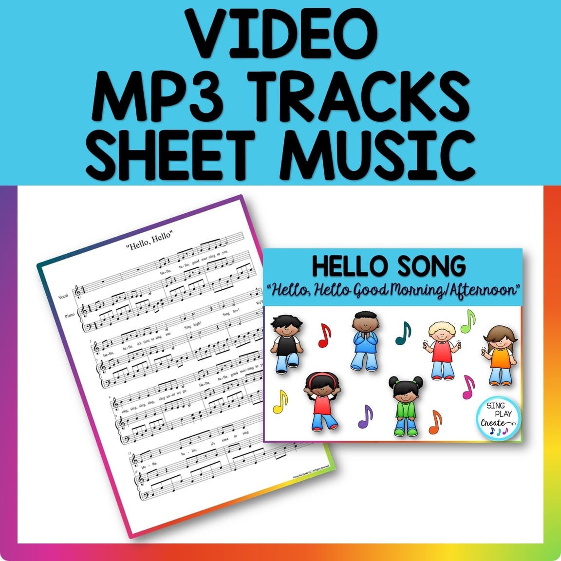 Back to School Hello Song: Everybody Say Hello Hello Song & Game - Sing  Play Create