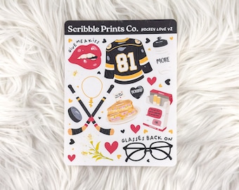 Hockey Love V2 – Deco // Matte Journal Stickers