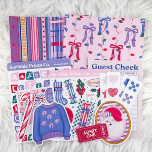 Holiday Cheer – Junk Journal Collage Kit // Matte Sticker Collection