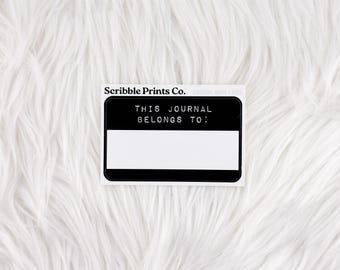 Journal Name Label // Matte Reading Journal Stickers