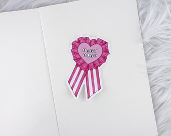 Junk Club Ribbon // Large Matte Deco Sticker for Journals