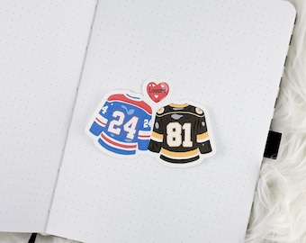 Hockey Lovers // Large Matte Deco Sticker for Journals