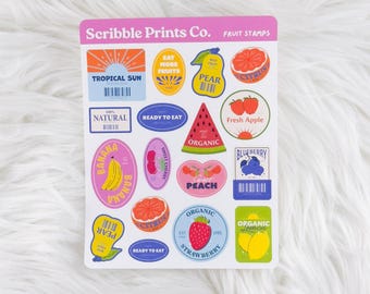 Fruit Stamps – Deco // Matte Journal Stickers