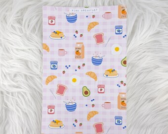 Pink Breakfast – Journal Backgrounds // Matte Sticker Paper