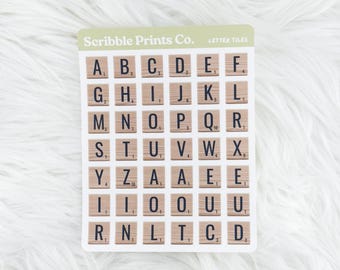 Letter Tiles – Deco // Matte Journal Stickers